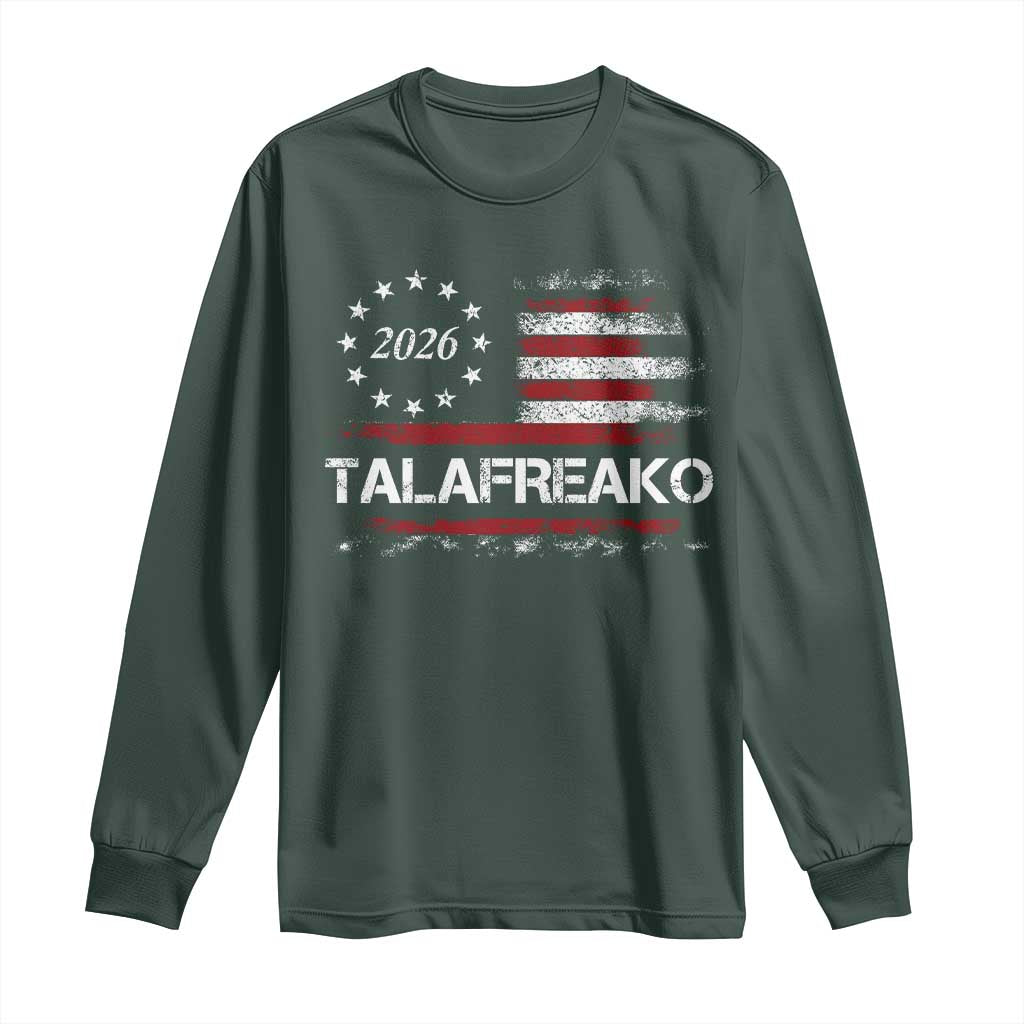 Talafreako James Talarico 2026 Long Sleeve Shirt US Senate Texas Vintage American Flag