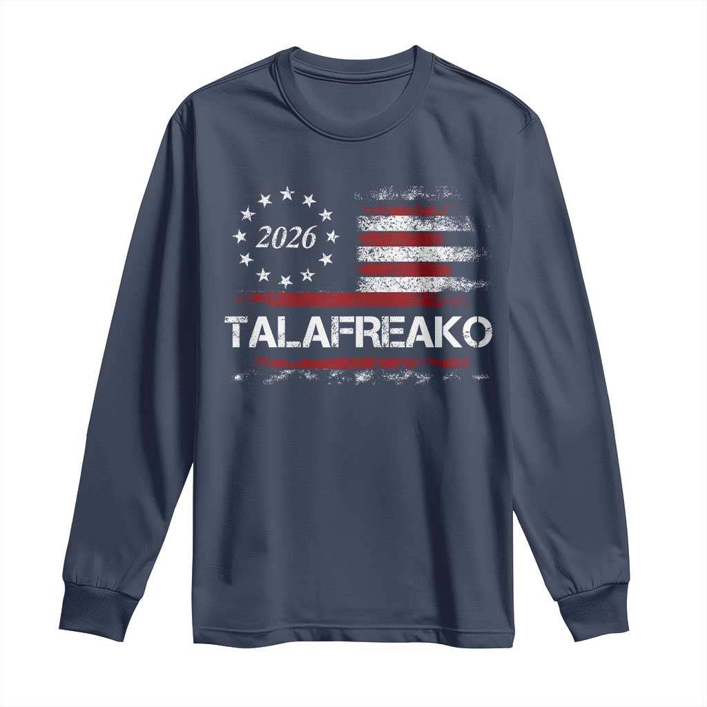 Talafreako James Talarico 2026 Long Sleeve Shirt US Senate Texas Vintage American Flag