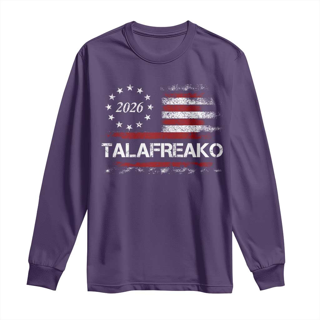 Talafreako James Talarico 2026 Long Sleeve Shirt US Senate Texas Vintage American Flag