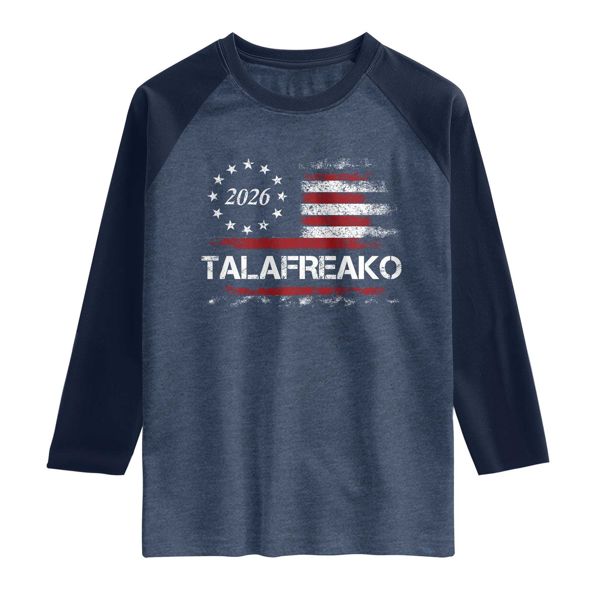 Talafreako James Talarico 2026 Raglan Shirt US Senate Texas Vintage American Flag
