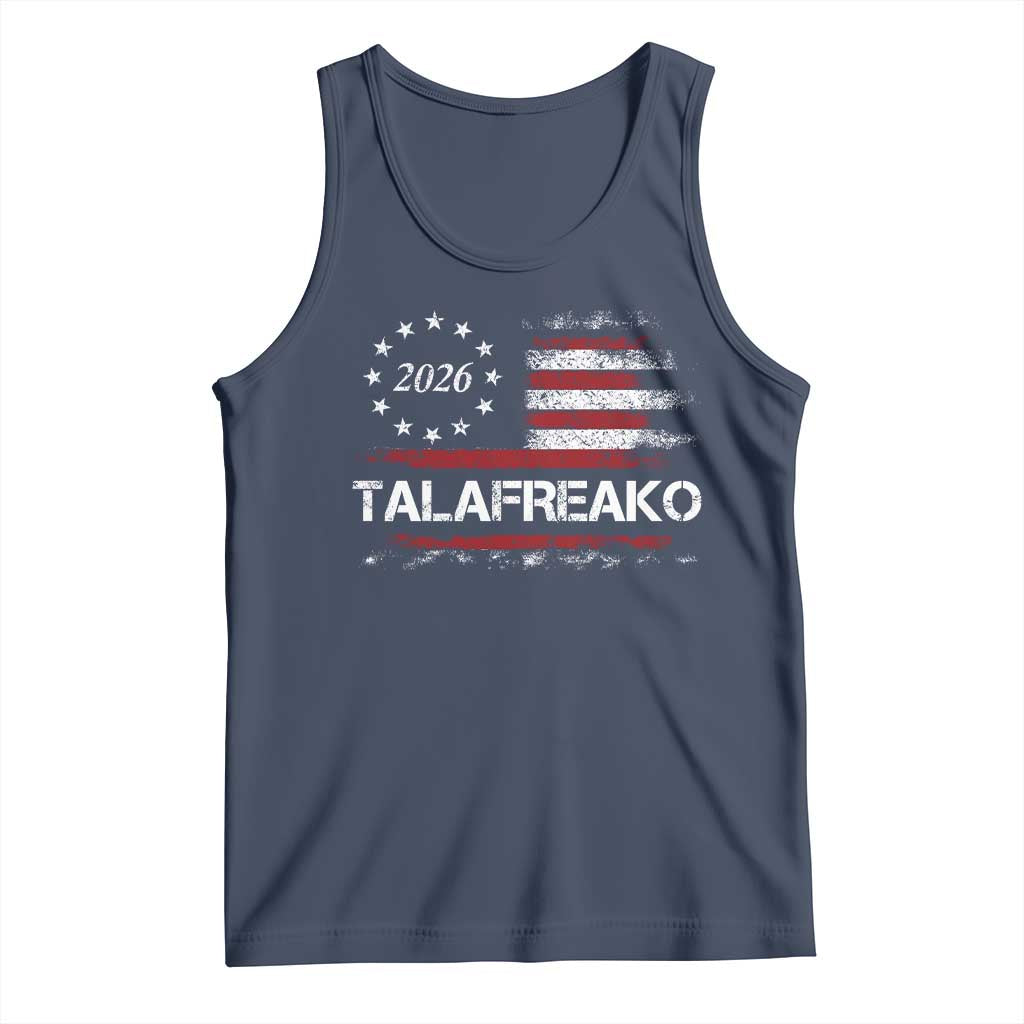 Talafreako James Talarico 2026 Tank Top US Senate Texas Vintage American Flag