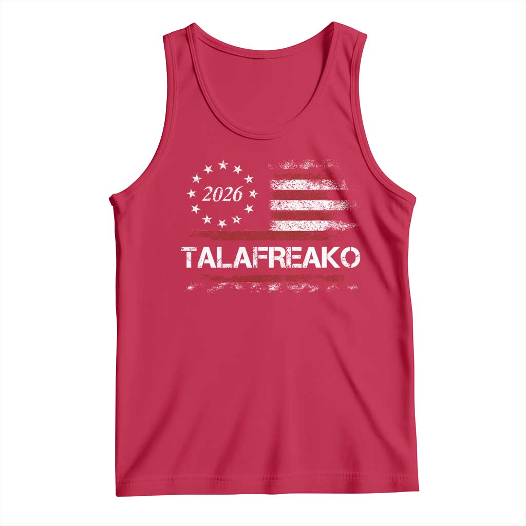 Talafreako James Talarico 2026 Tank Top US Senate Texas Vintage American Flag