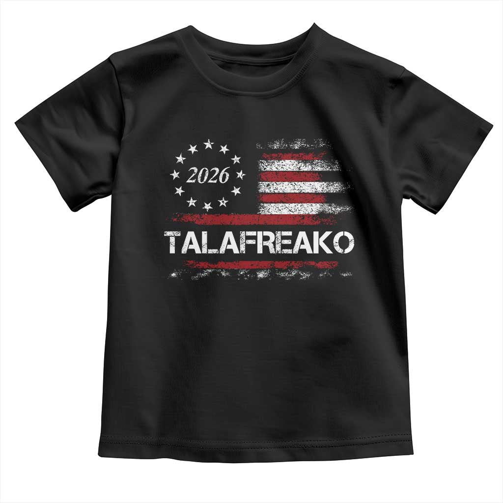 Talafreako James Talarico 2026 Toddler T Shirt US Senate Texas Vintage American Flag
