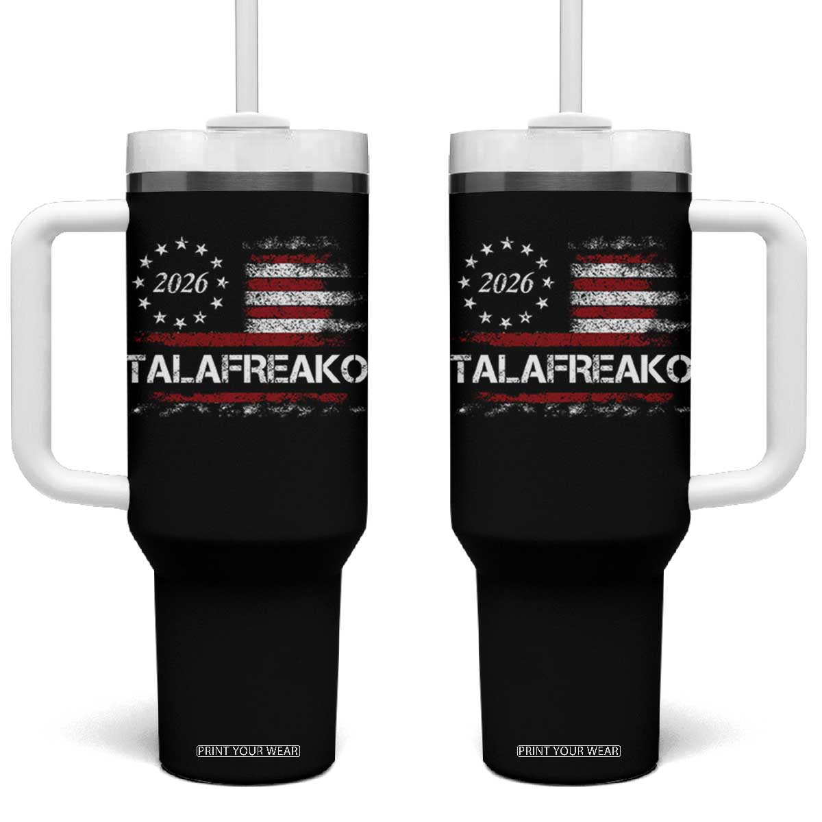 Talafreako James Talarico 2026 Tumbler With Handle US Senate Texas Vintage American Flag