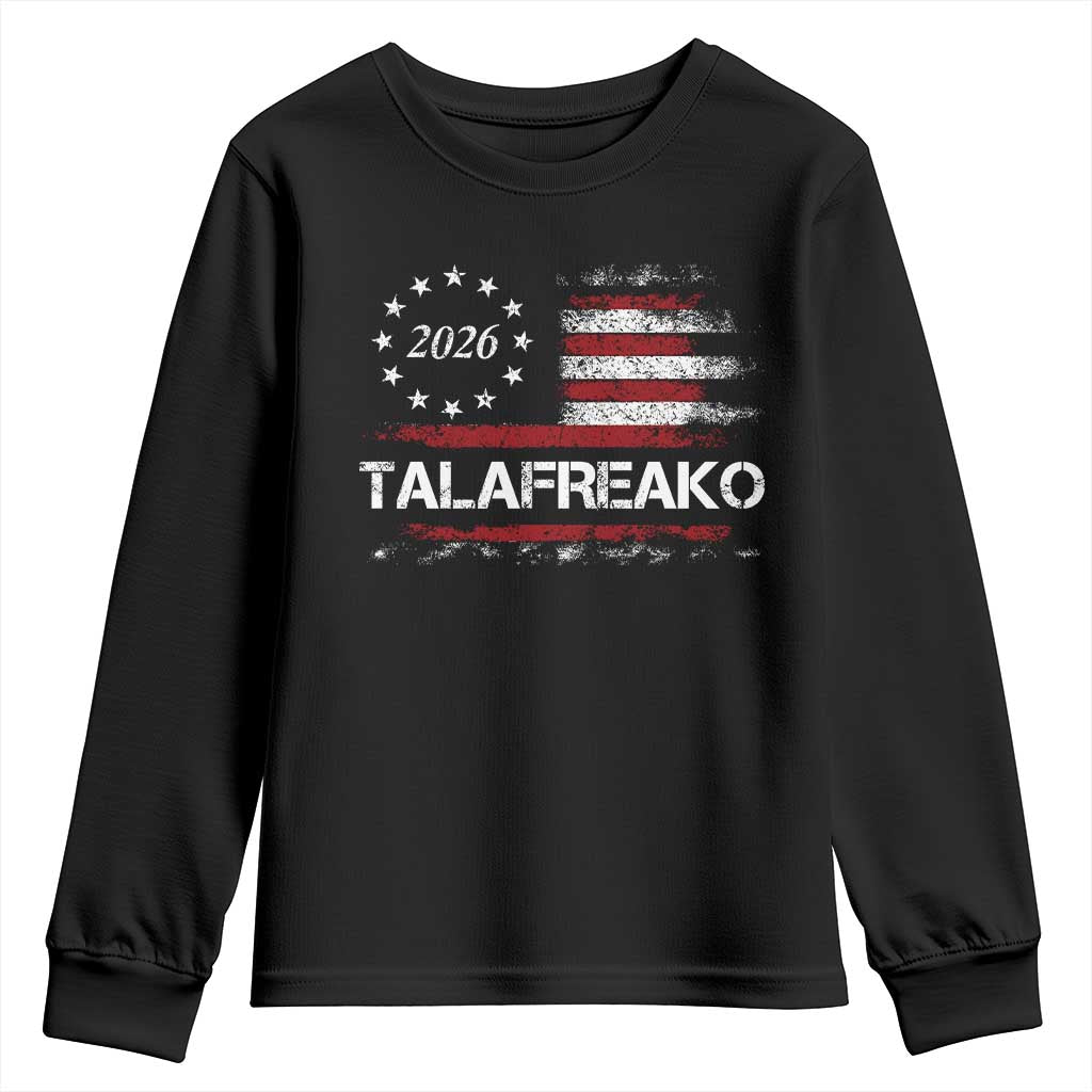 Talafreako James Talarico 2026 Youth Sweatshirt US Senate Texas Vintage American Flag TS11 Black Print Your Wear