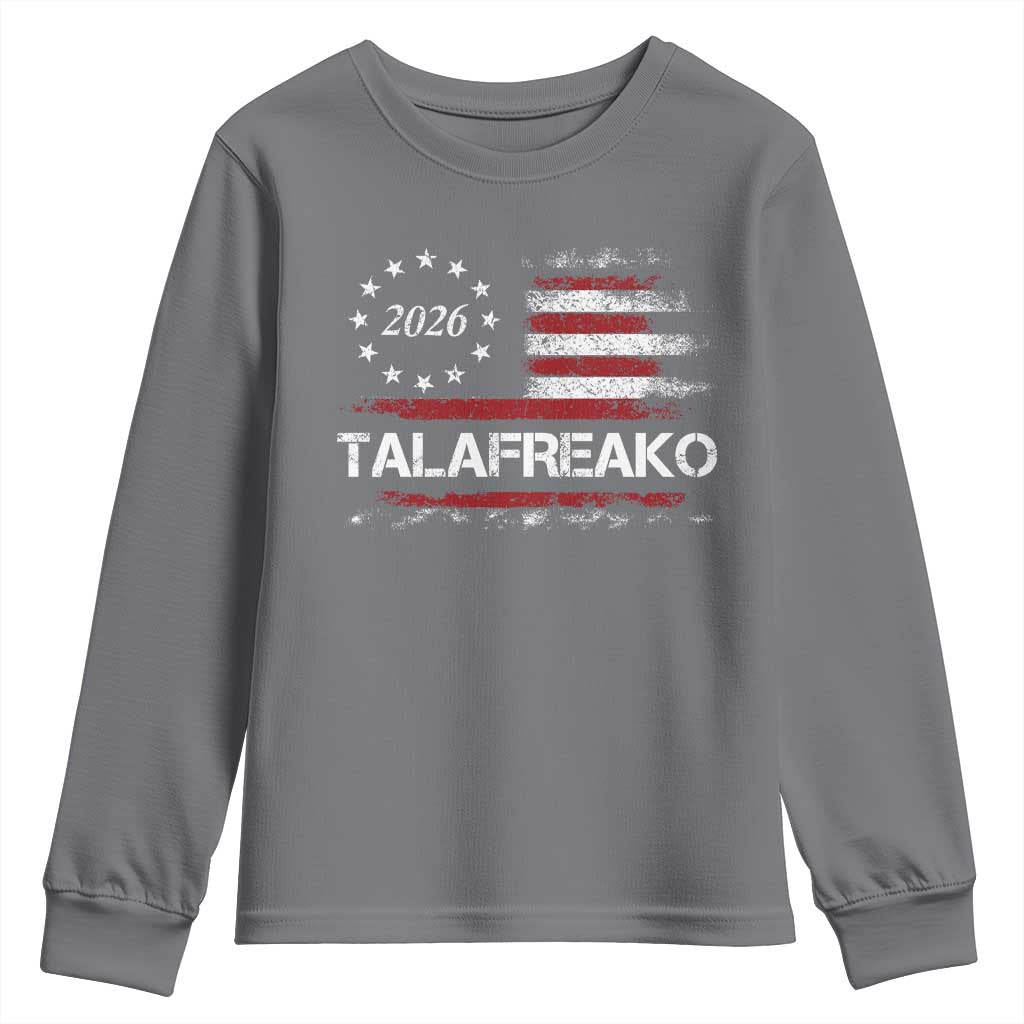 Talafreako James Talarico 2026 Youth Sweatshirt US Senate Texas Vintage American Flag