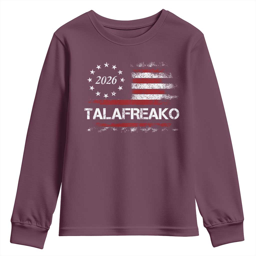 Talafreako James Talarico 2026 Youth Sweatshirt US Senate Texas Vintage American Flag