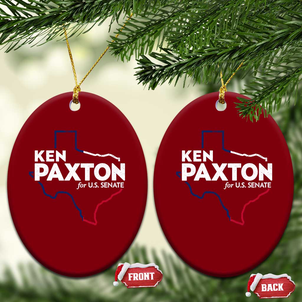 Ken Paxton for US Senate Ceramic Ornament Texas Senate Race 2026