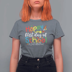 Happy First Day Of School T Shirt For Women Artists Brushes Art Class TS11 Charcoal Print Your Wear