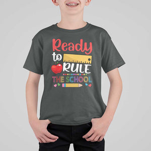 Ready To Rule The School T Shirt For Kid First Day Of School Ruler TS11 Dark Heather Print Your Wear