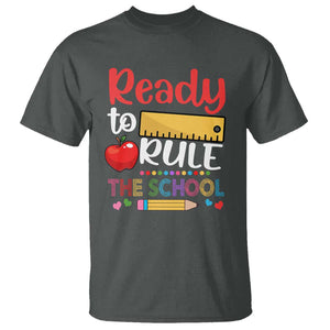 Ready To Rule The School T Shirt First Day Of School Ruler TS11 Dark Heather Print Your Wear