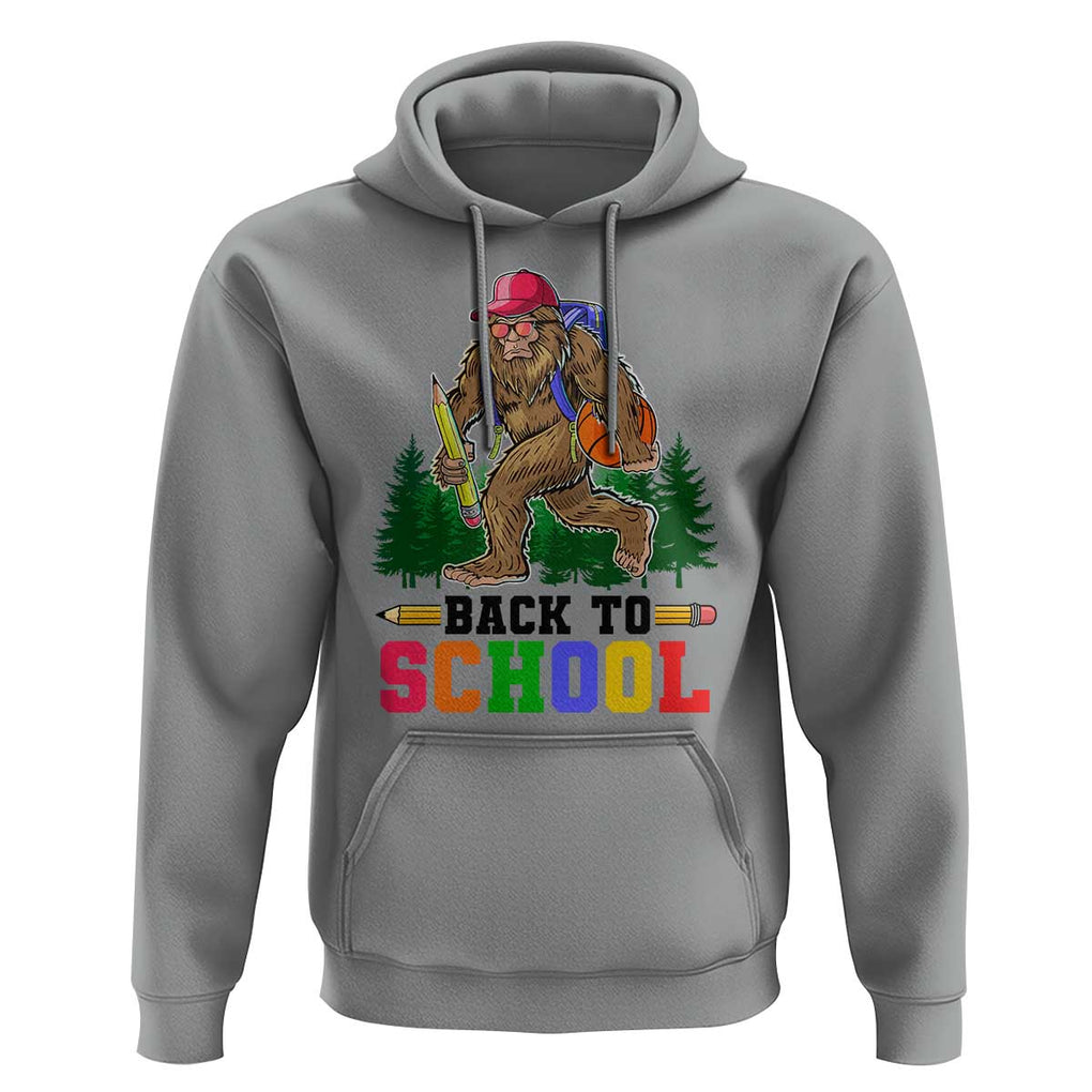 Funny Back To School Bigfoot Hoodie Backpack Pencil Basketball TS11 Sport Gray Print Your Wear