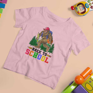 Funny Back To School Bigfoot T Shirt For Kid Backpack Pencil Basketball TS11 Light Pink Print Your Wear