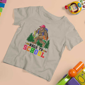 Funny Back To School Bigfoot T Shirt For Kid Backpack Pencil Basketball TS11 Sand Print Your Wear