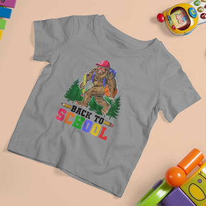 Funny Back To School Bigfoot T Shirt For Kid Backpack Pencil Basketball TS11 Sport Gray Print Your Wear