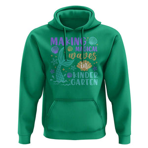 Making Magical Waves In Kindergarten Hoodie Mythical Mermaid Seashell Starfish TS11 Irish Green Print Your Wear
