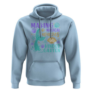 Making Magical Waves In Kindergarten Hoodie Mythical Mermaid Seashell Starfish TS11 Light Blue Print Your Wear