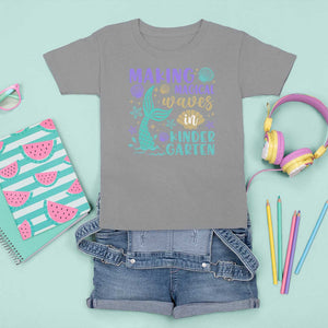 Making Magical Waves In Kindergarten T Shirt For Kid Mythical Mermaid Seashell Starfish TS11 Sport Gray Print Your Wear
