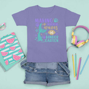 Making Magical Waves In Kindergarten T Shirt For Kid Mythical Mermaid Seashell Starfish TS11 Violet Print Your Wear
