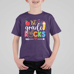 First Grade Rocks T Shirt For Kid Back To School Pencil TS11 Purple Print Your Wear