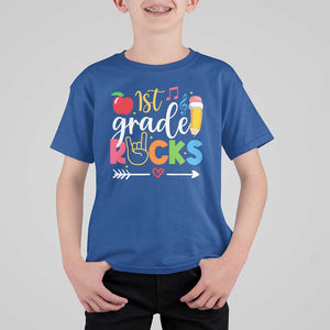 First Grade Rocks T Shirt For Kid Back To School Pencil TS11 Royal Blue Print Your Wear