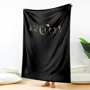 Spain Solar Eclipse 2026 Throw Blanket August 12 2026 Total Eclipse