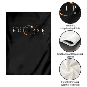 Spain Solar Eclipse 2026 Garden Flag August 12 2026 Total Eclipse