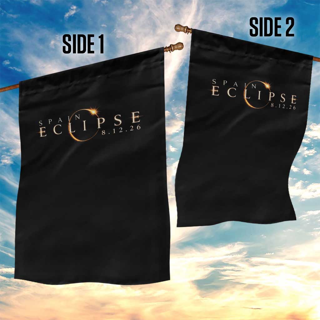 Spain Solar Eclipse 2026 Garden Flag August 12 2026 Total Eclipse
