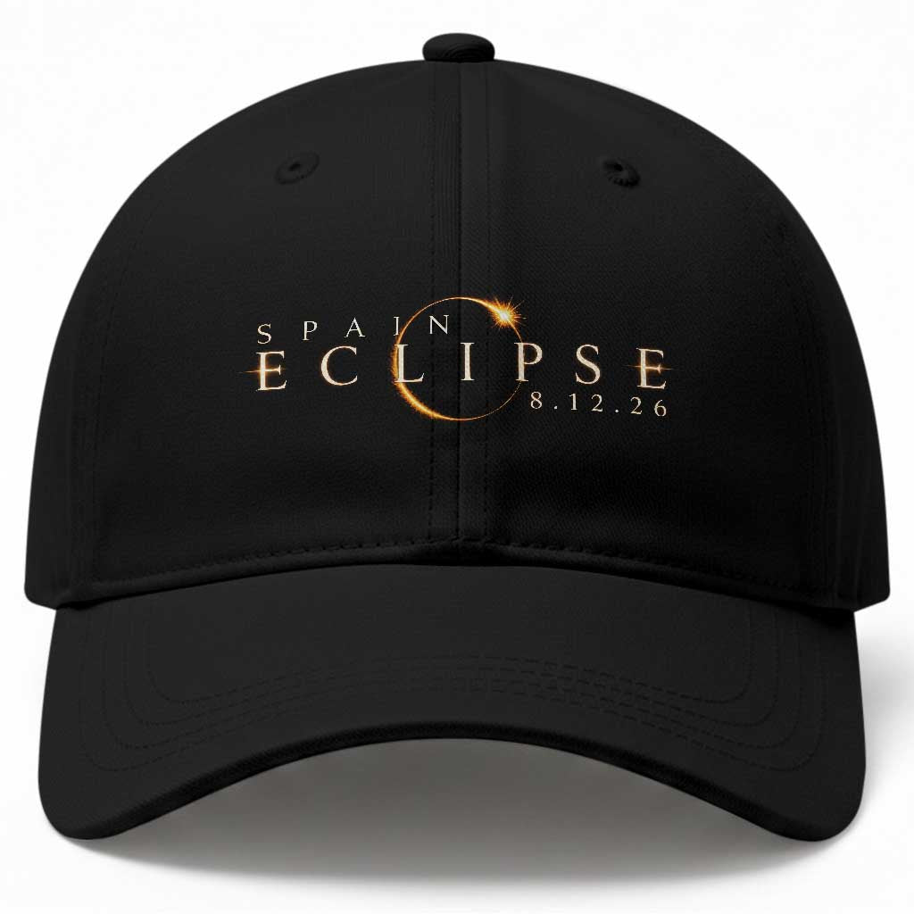 Spain Solar Eclipse 2026 Baseball Cap August 12 2026 Total Eclipse