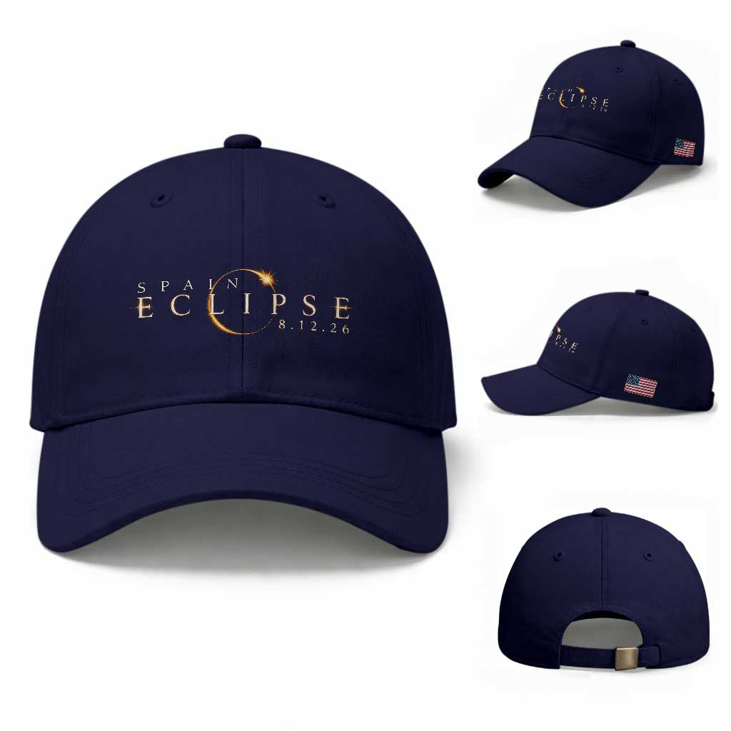 Spain Solar Eclipse 2026 Baseball Cap August 12 2026 Total Eclipse