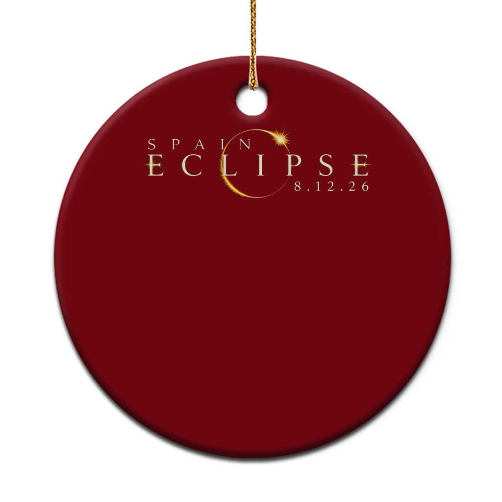 Spain Solar Eclipse 2026 Ceramic Ornament August 12 2026 Total Eclipse