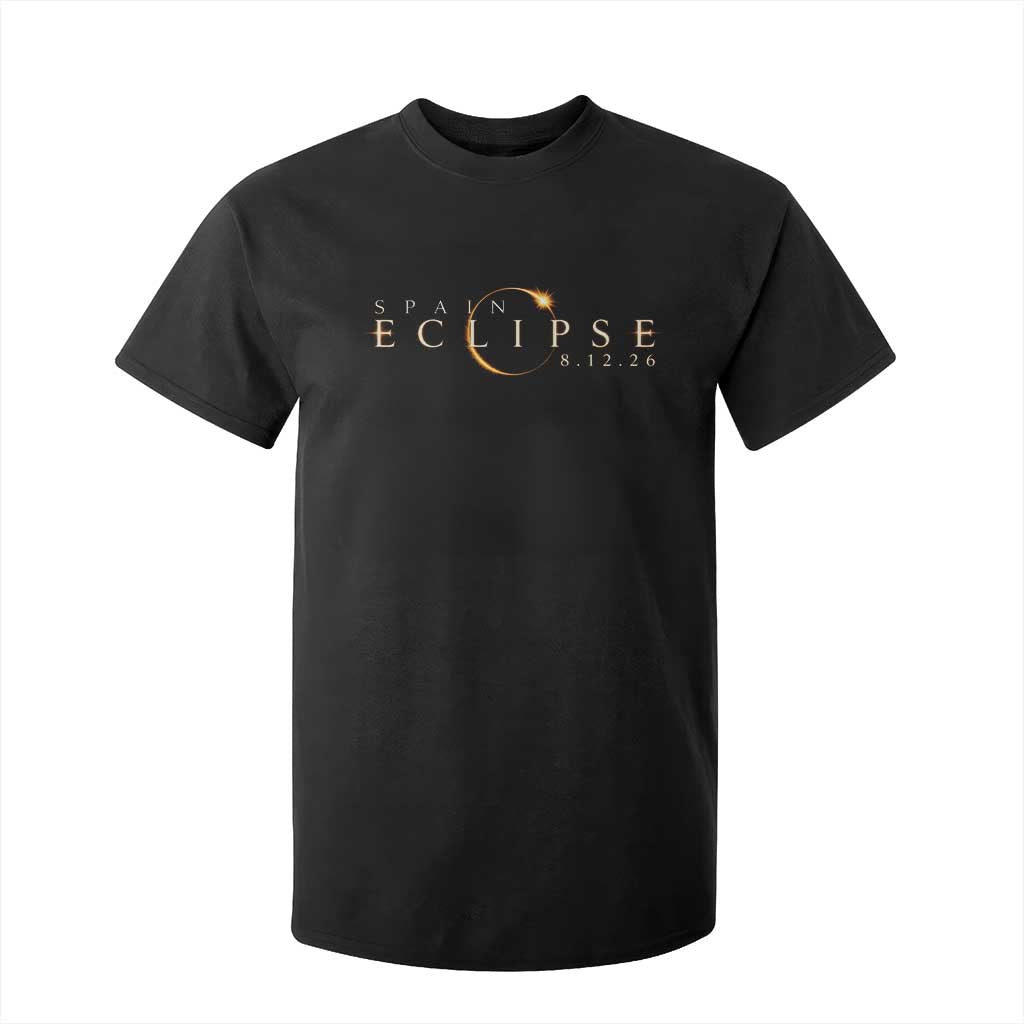 Spain Solar Eclipse 2026 T Shirt For Kid August 12 2026 Total Eclipse