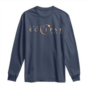 Spain Solar Eclipse 2026 Long Sleeve Shirt August 12 2026 Total Eclipse
