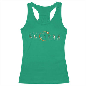 Spain Solar Eclipse 2026 Racerback Tank Top August 12 2026 Total Eclipse