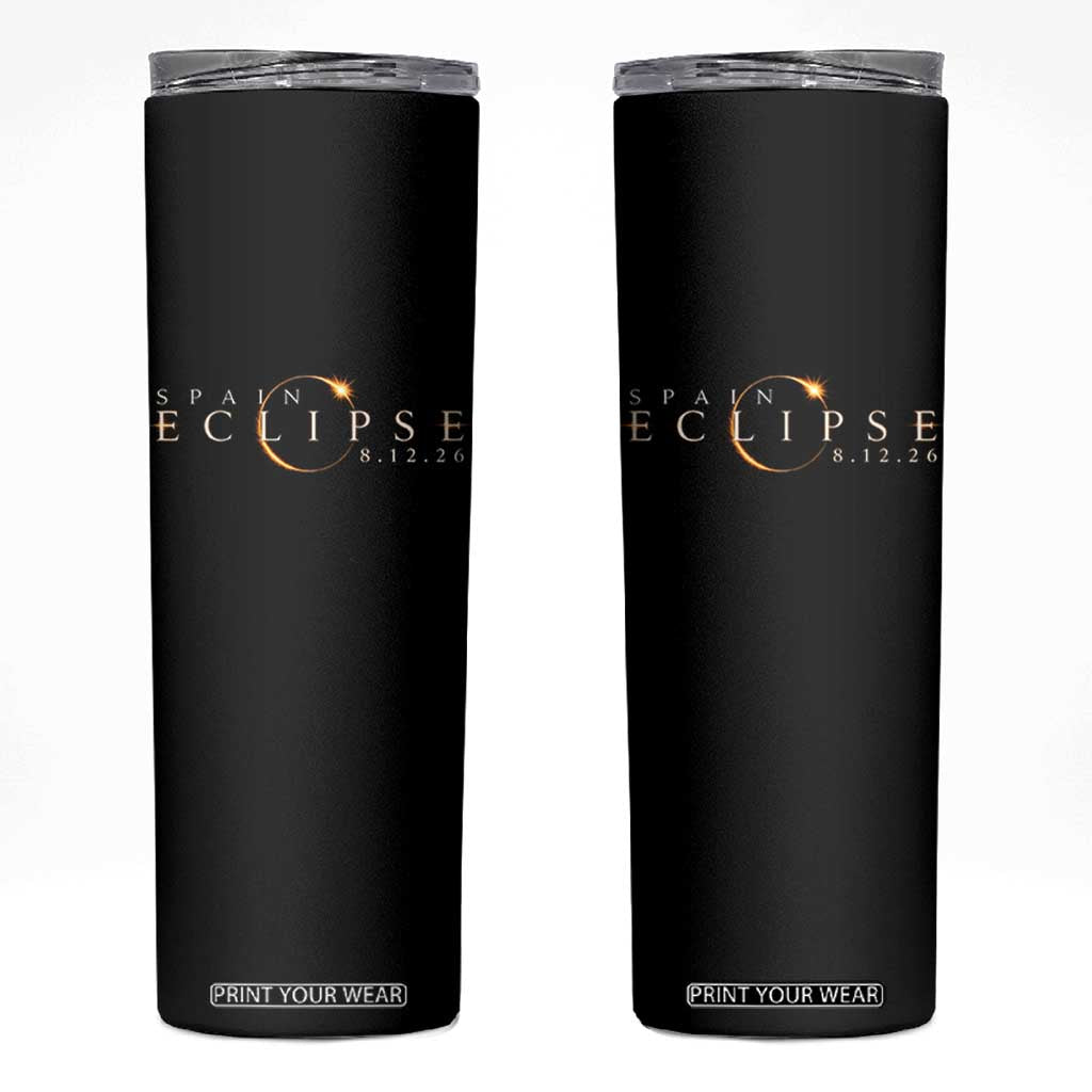 Spain Solar Eclipse 2026 Skinny Tumbler August 12 2026 Total Eclipse
