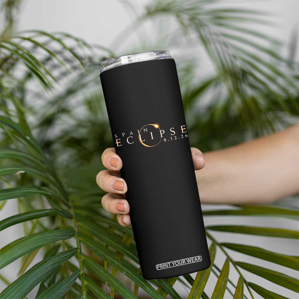 Spain Solar Eclipse 2026 Skinny Tumbler August 12 2026 Total Eclipse