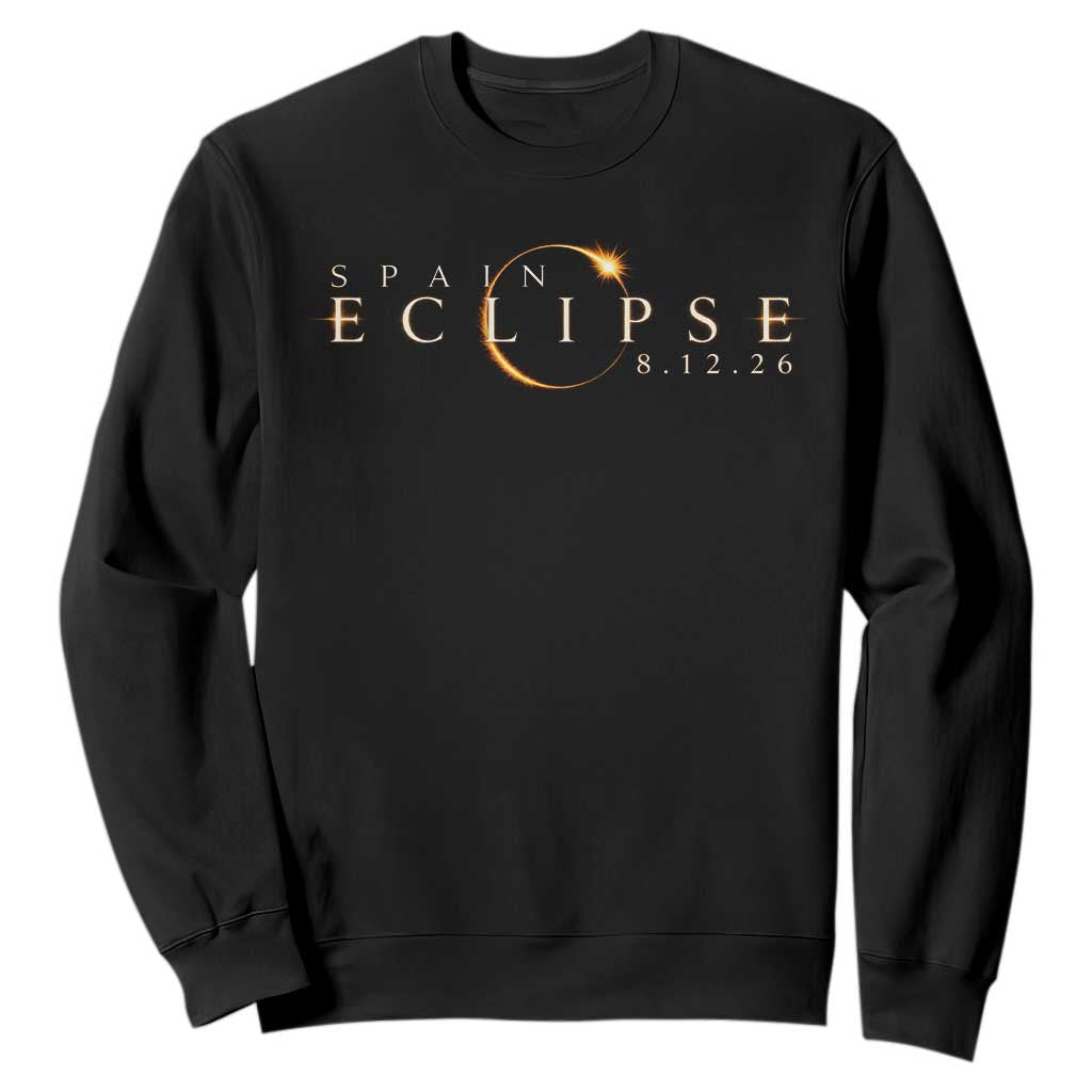 Spain Solar Eclipse 2026 Sweatshirt August 12 2026 Total Eclipse