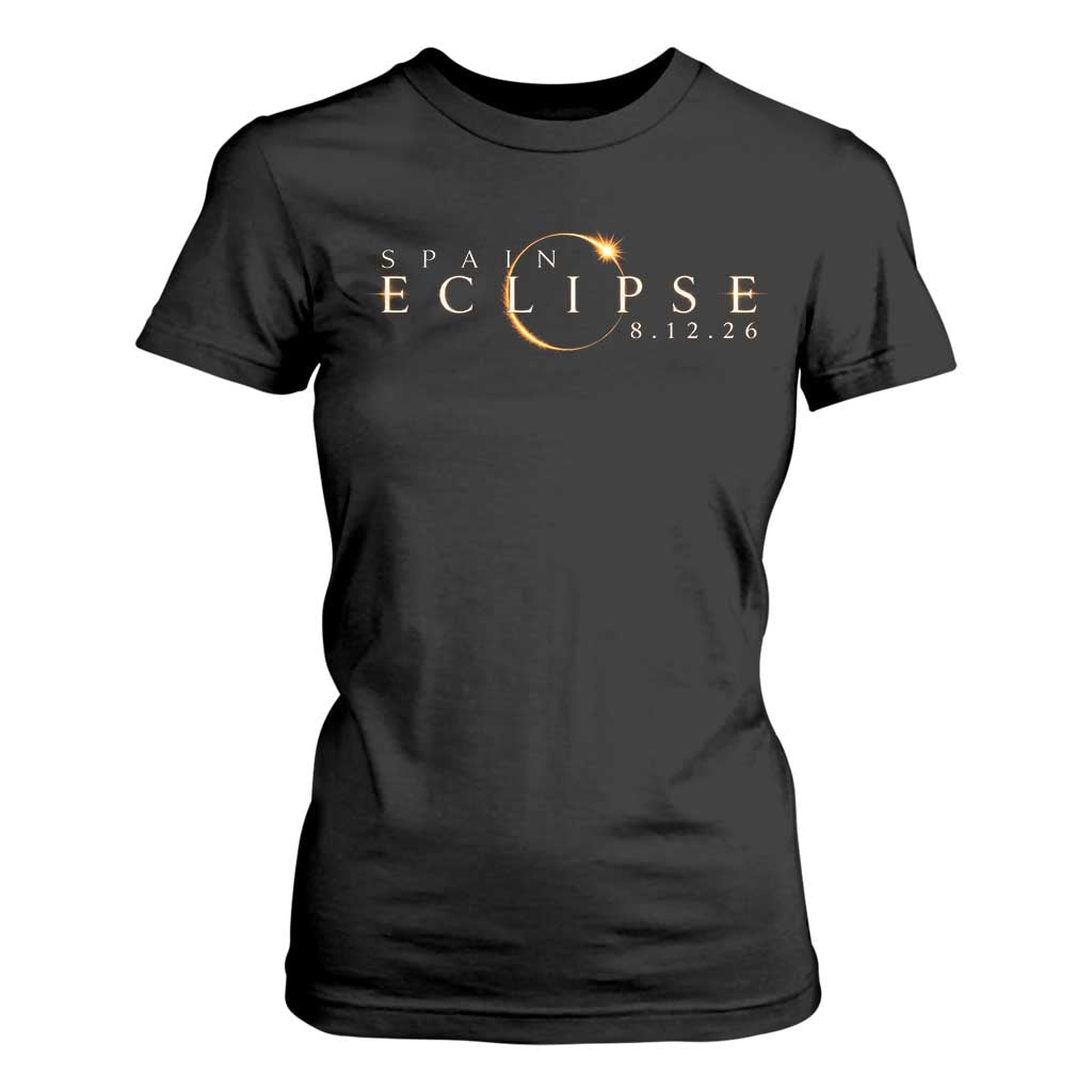 Spain Solar Eclipse 2026 T Shirt For Women August 12 2026 Total Eclipse