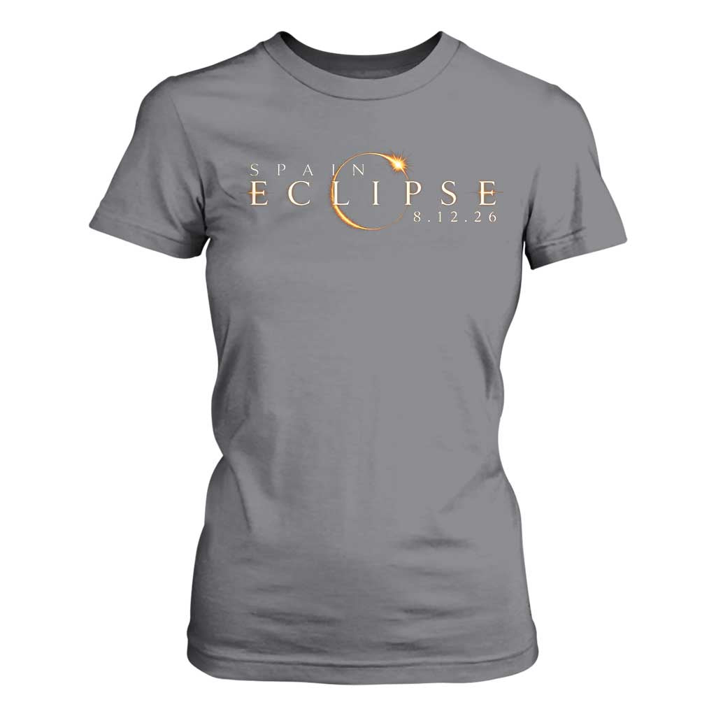 Spain Solar Eclipse 2026 T Shirt For Women August 12 2026 Total Eclipse