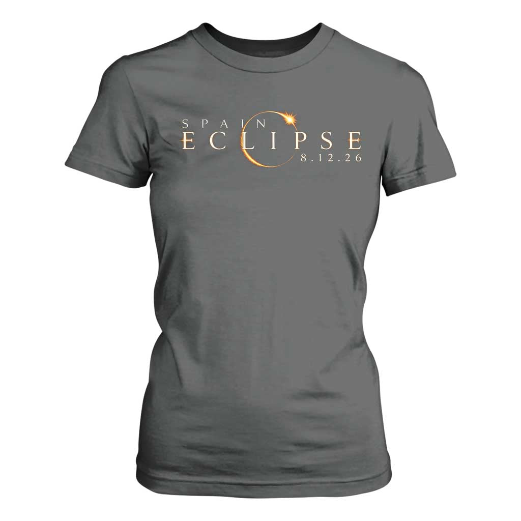 Spain Solar Eclipse 2026 T Shirt For Women August 12 2026 Total Eclipse