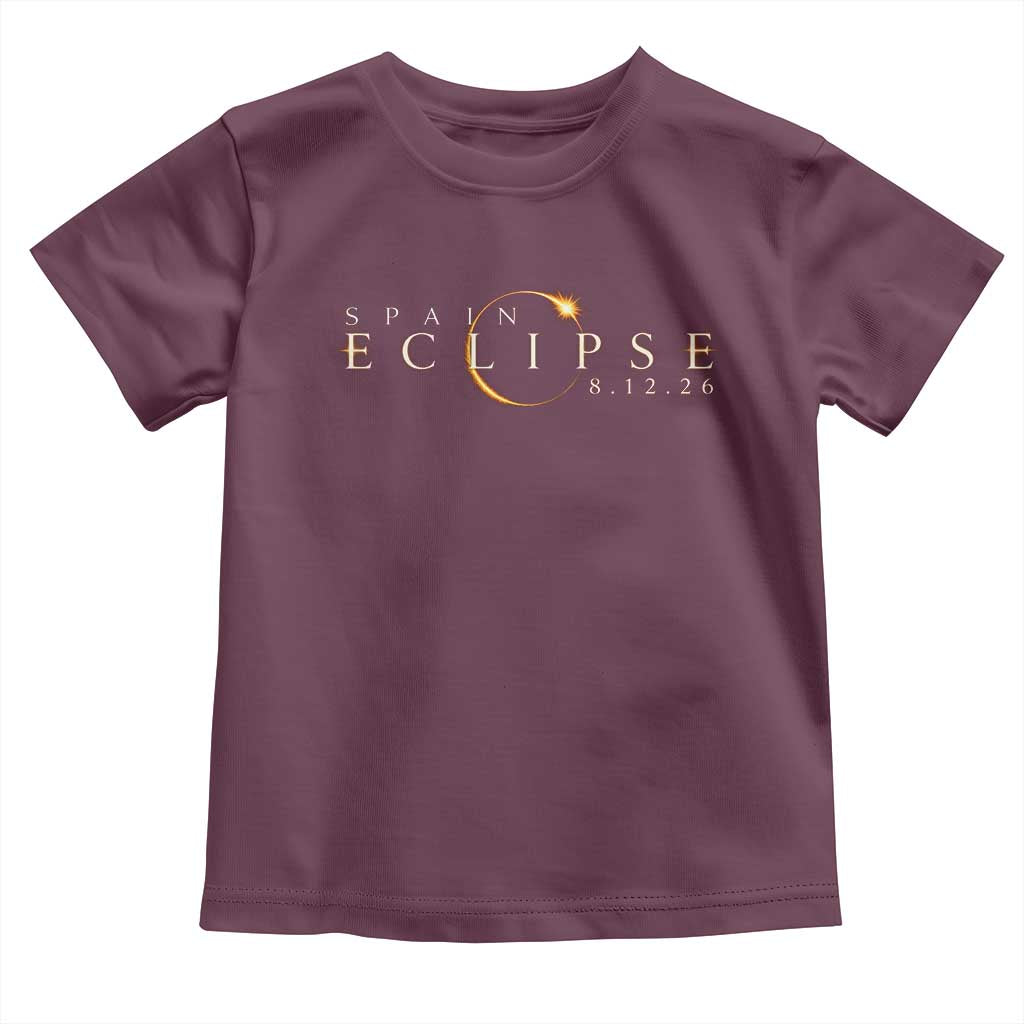 Spain Solar Eclipse 2026 Toddler T Shirt August 12 2026 Total Eclipse