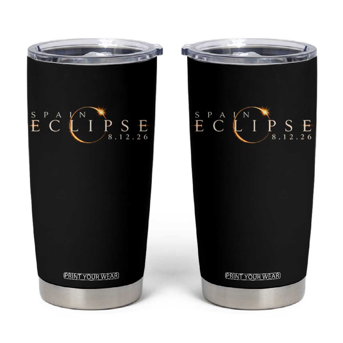Spain Solar Eclipse 2026 Tumbler Cup August 12 2026 Total Eclipse