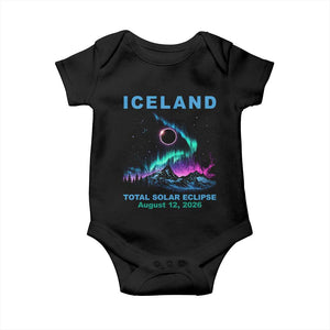 Iceland Total Solar Eclipse 2026 Baby Onesie August 12 Eclipse Totality Chaser Aurora Northern Lights