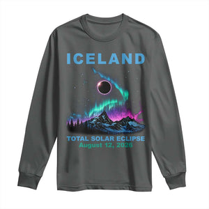 Iceland Total Solar Eclipse 2026 Long Sleeve Shirt August 12 Eclipse Totality Chaser Aurora Northern Lights