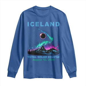 Iceland Total Solar Eclipse 2026 Long Sleeve Shirt August 12 Eclipse Totality Chaser Aurora Northern Lights