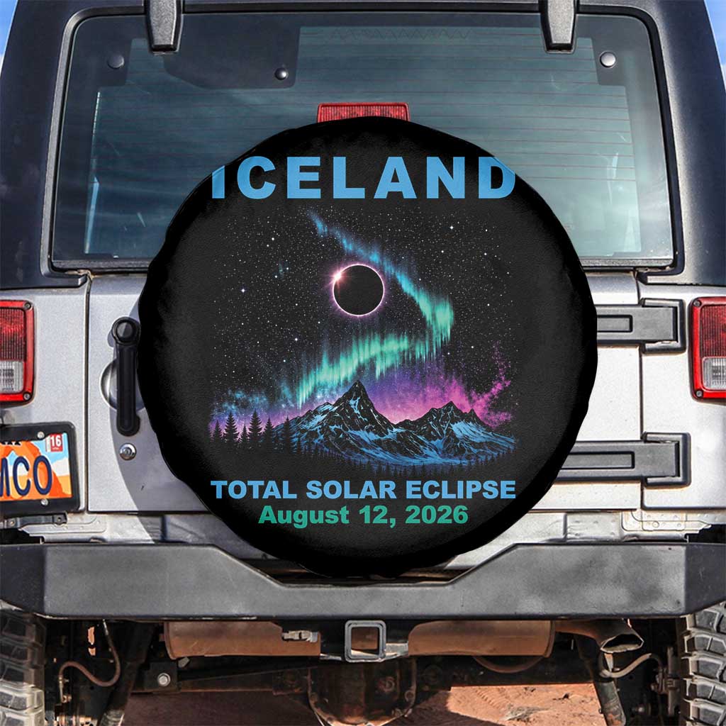 Iceland Total Solar Eclipse 2026 Spare Tire Cover August 12 Eclipse Totality Chaser Aurora Northern Lights
