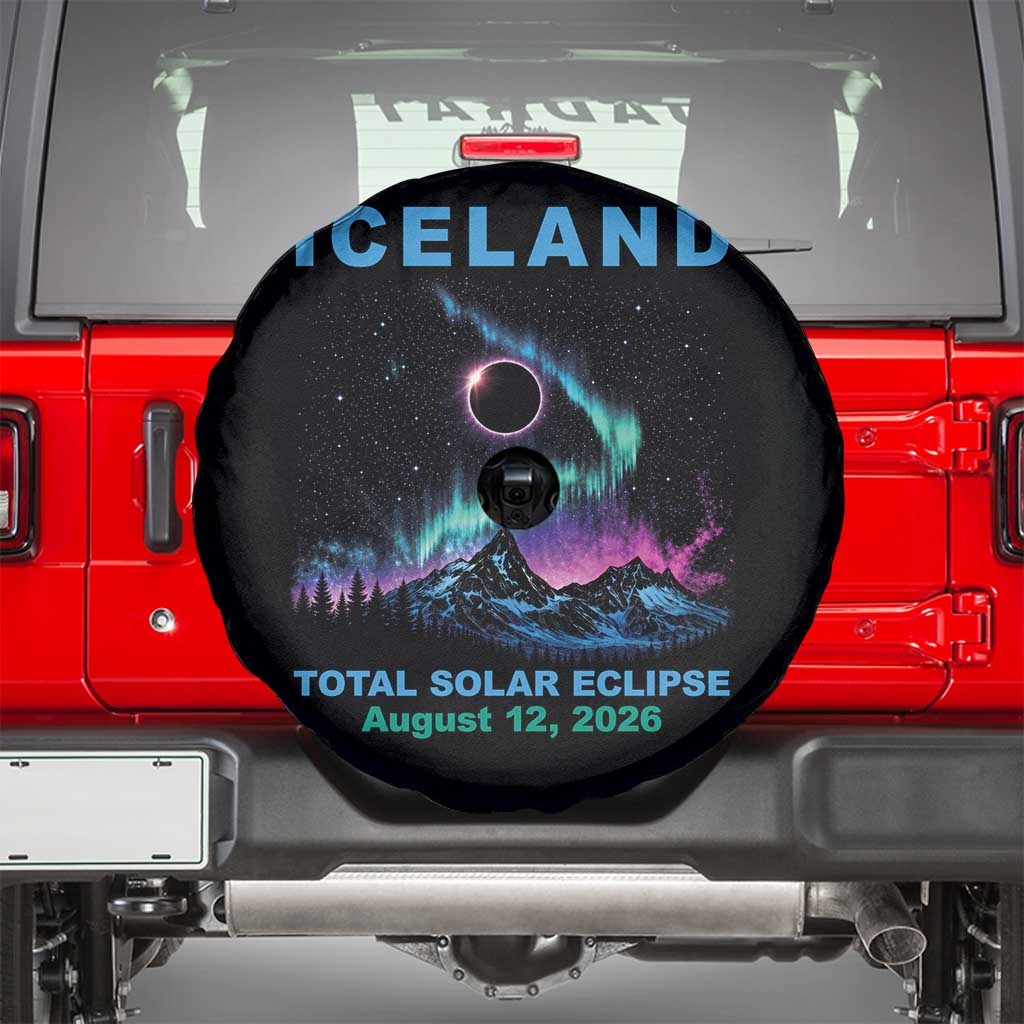 Iceland Total Solar Eclipse 2026 Spare Tire Cover August 12 Eclipse Totality Chaser Aurora Northern Lights