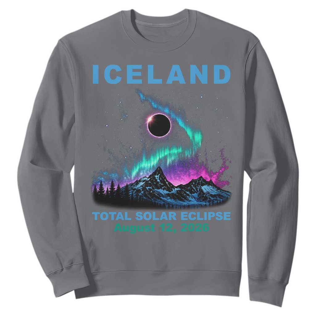 Iceland Total Solar Eclipse 2026 Sweatshirt August 12 Eclipse Totality Chaser Aurora Northern Lights
