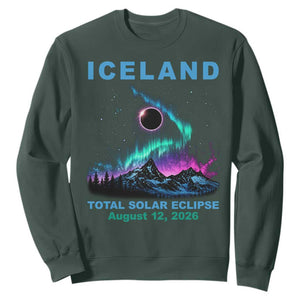 Iceland Total Solar Eclipse 2026 Sweatshirt August 12 Eclipse Totality Chaser Aurora Northern Lights