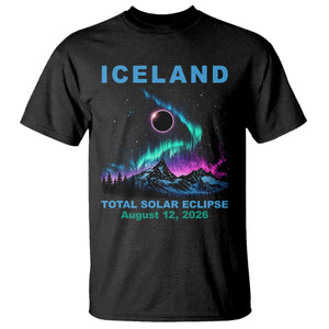 Iceland Total Solar Eclipse 2026 T Shirt August 12 Eclipse Totality Chaser Aurora Northern Lights